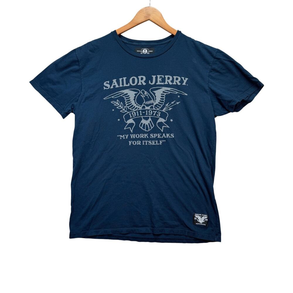 Sailor Jerry T-Shirt The Original 1911-1973 My Work Speaks for Itself Rare L